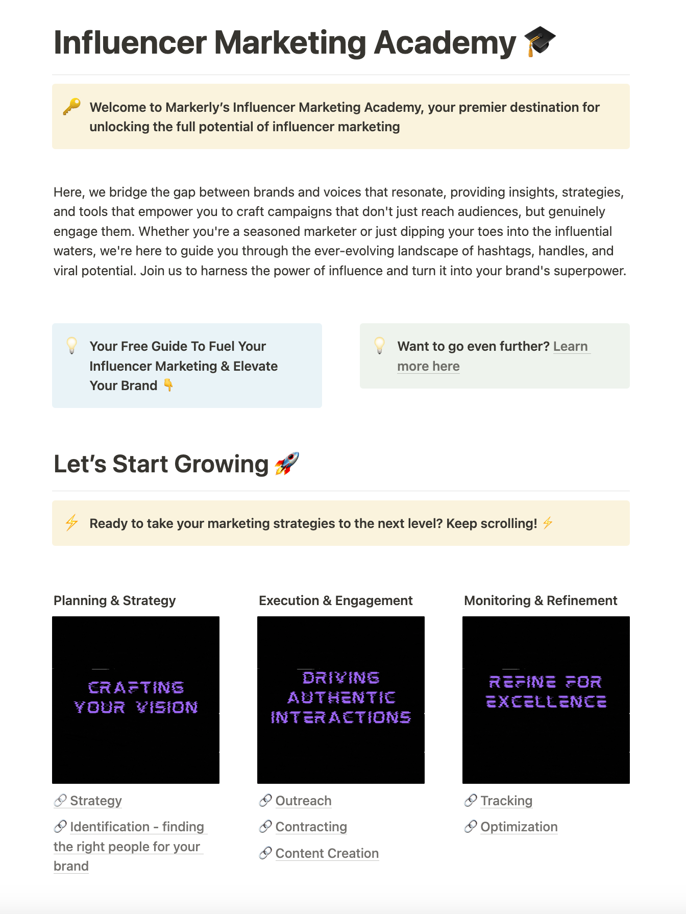 Markerly Influencer Marketing Academy